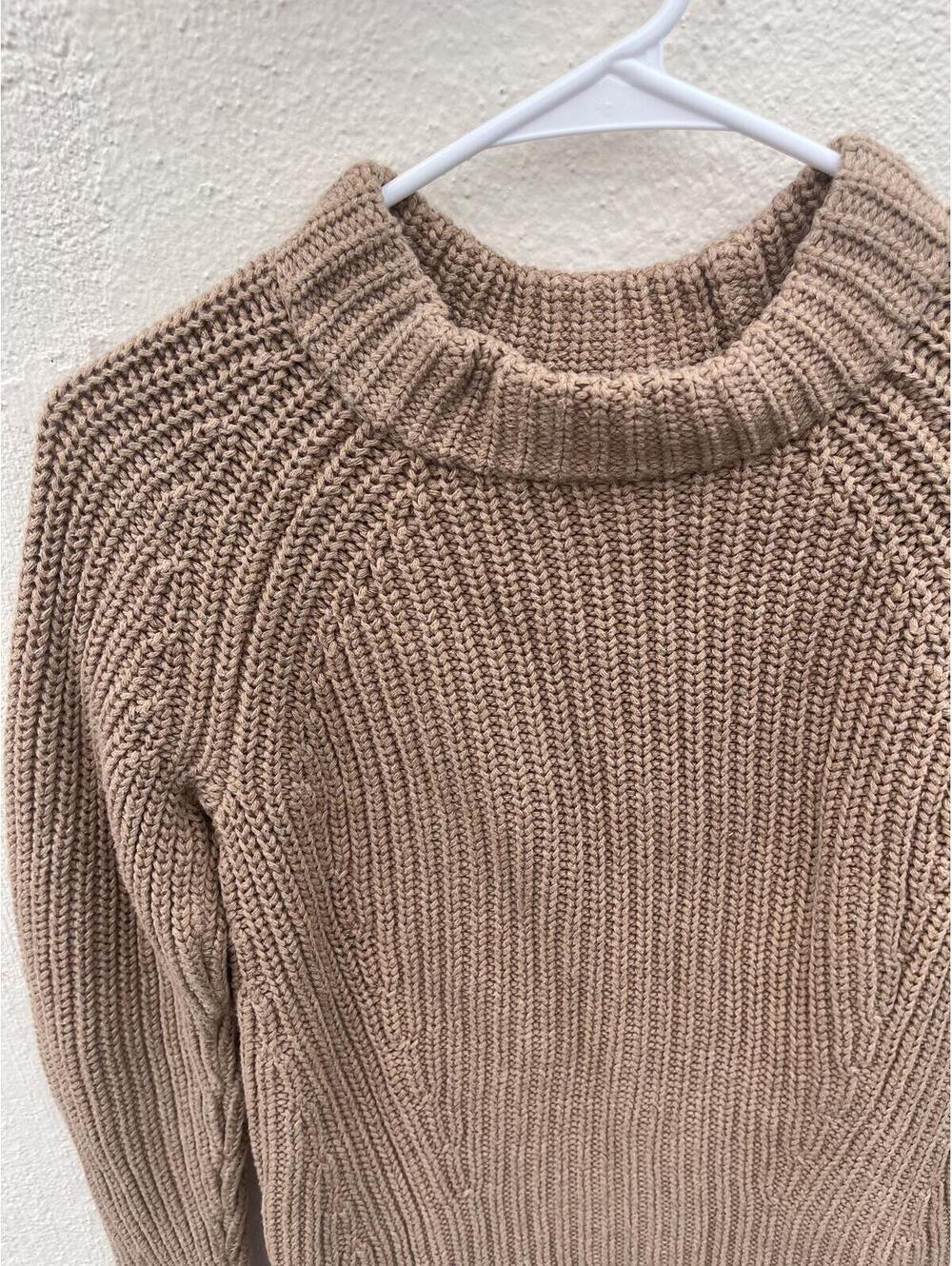 Goodthreads XS Beige Knit Sweater 100% Cotton
